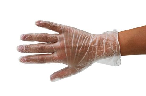 des gants pour tester les selles à la recherche de parasites